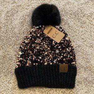 C.C Sequin Beanie Toboggan Hat